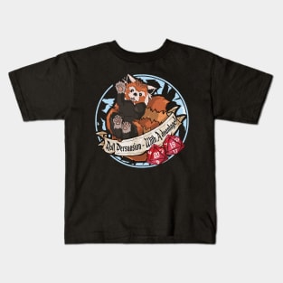 Dnd Red Panda "Roll Persuasion With Advantage" Cute D20 Dungeon Master Kids T-Shirt